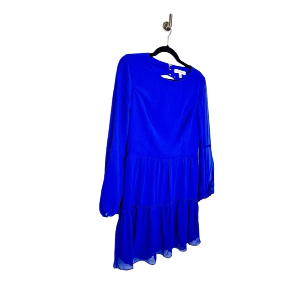 Dress the Population Paola Fit and Flare Mini Dress in Blue Size Large - Picture 6 of 10